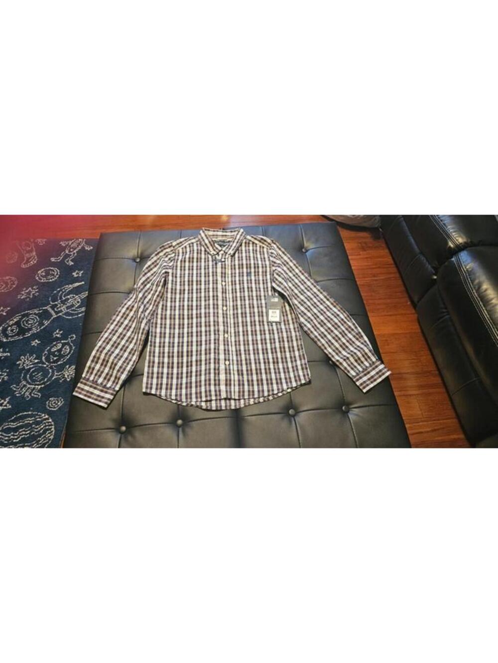 Boys xl 14 16 button down us polo assn shirt dress shirt long sleeves  new